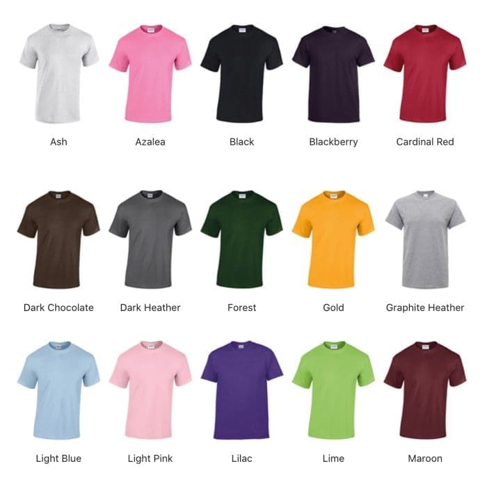 Heavy Cotton Adult T Shirt Colours 2