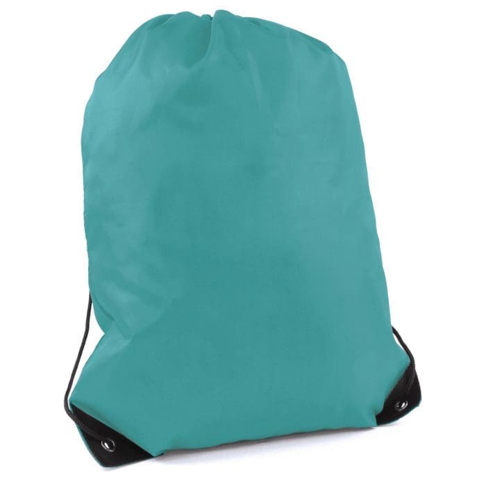 Custom-branded Pegasus polyester drawstring bag with printed logo