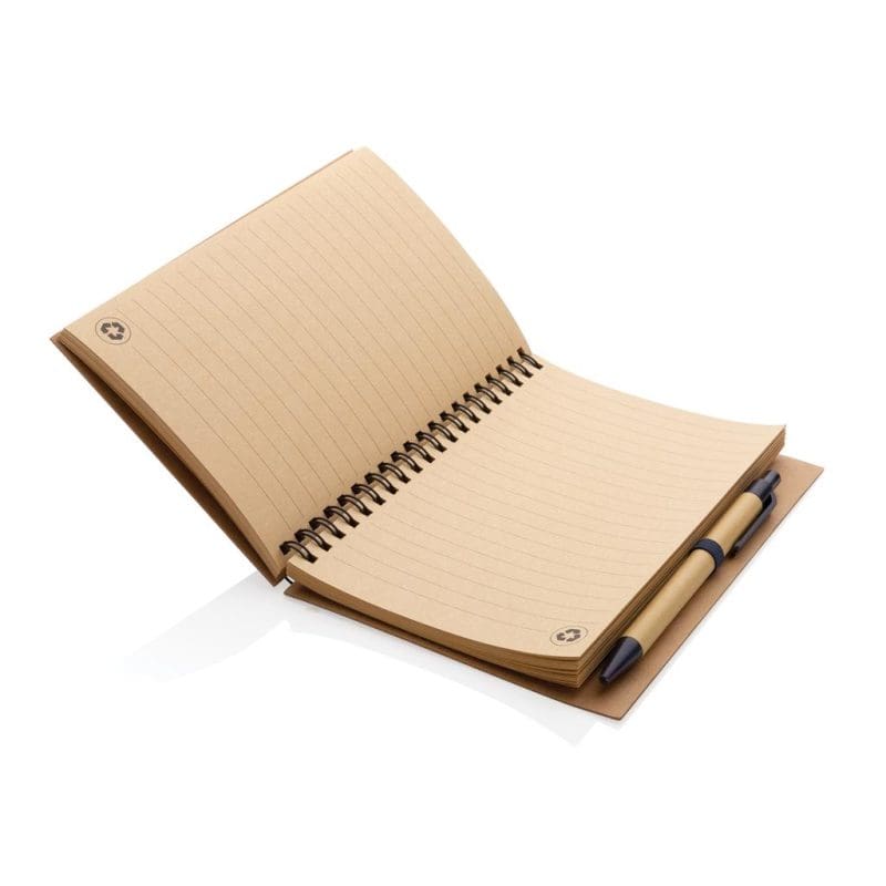 Tig Kraft Spiral Notebook with Pen 12