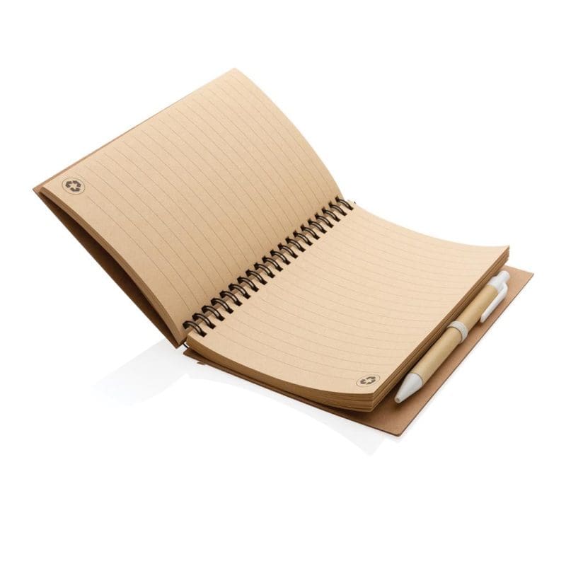 Tig Kraft Spiral Notebook with Pen 8