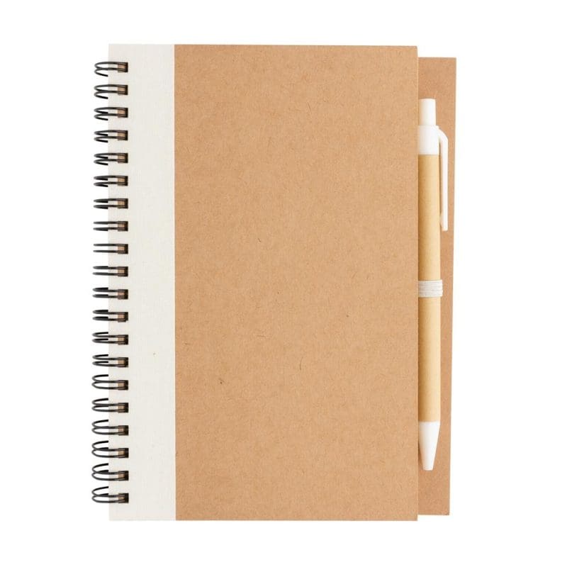 Tig Kraft Spiral Notebook with Pen 9