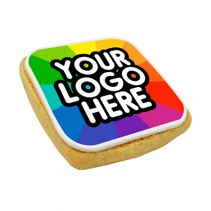 Logo Square Shortbread Biscuits 5cm