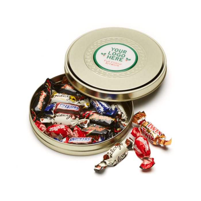 Shallow Gold Treat Tin Celebrations