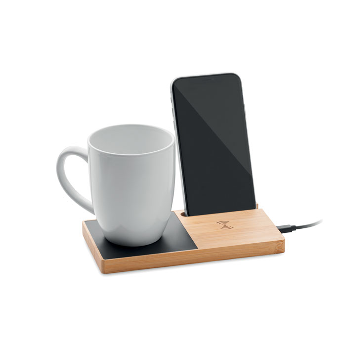 Bamboo Wireless Phone Charging Mug Warmer offer