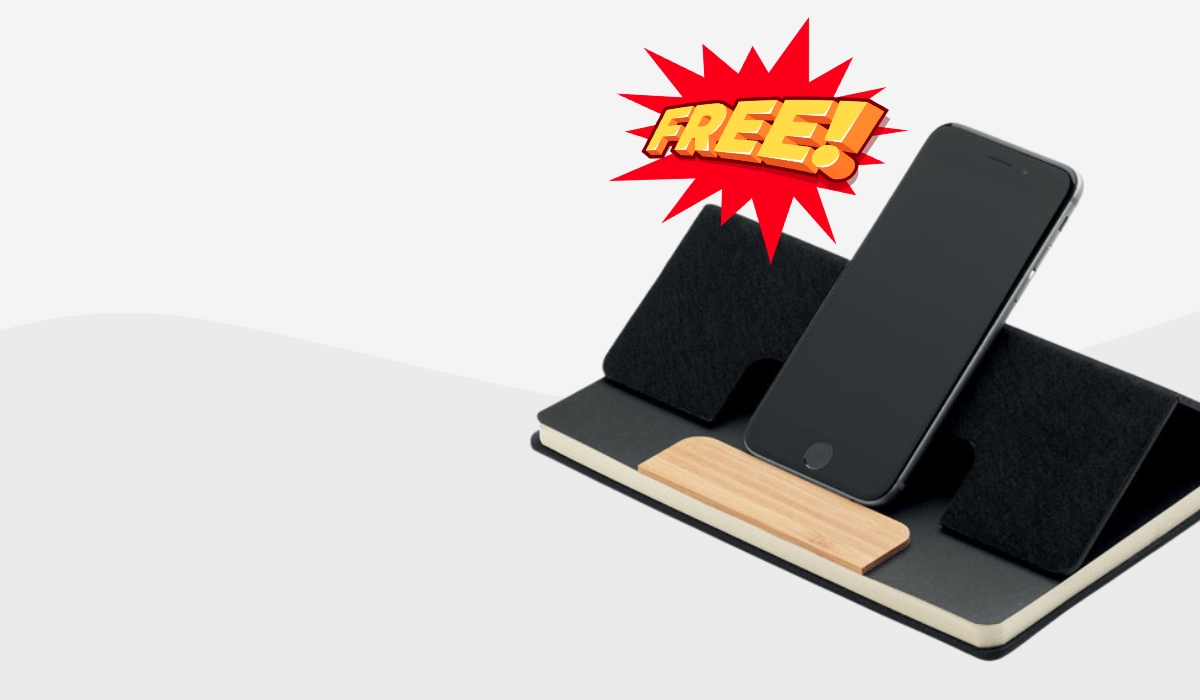 Free RPET Notebook Phone Stand Home